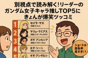 別視点で読み解く！リーダーのガンダム女子キャラ推しTOP5にきょんが爆笑ツッコミ